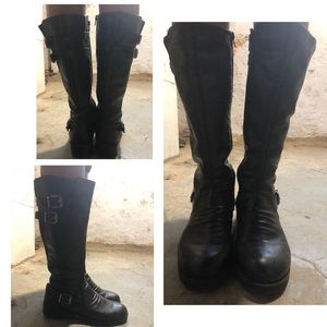 Black Leather Women’s Knee High Boots